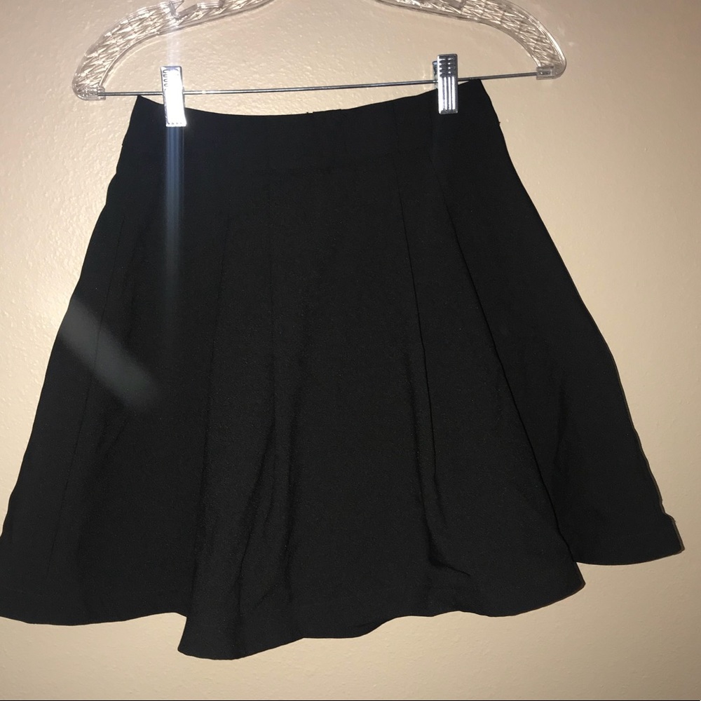 Black flare skirt